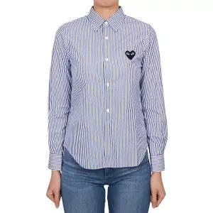 [꼼데가르송] 블랙와펜 스트라이프 여성 셔츠 AZ B017 051 1