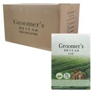 (녹차향 7LX6개) 단독무료(케미텍) 구루머스 천연 두부모래/모래/모레/고양이/배변통/화장실/먼지/먼지없는