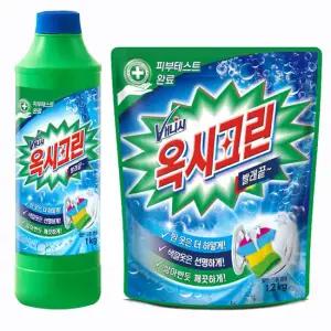 옥시크린 산소계 표백제 용기 1kg + 리필 1.2kg