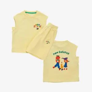 [뉴발란스]M 뉴발란스키즈트레이닝세트 PQC NK9YF3601U-30 Autumn Farm 밴딩 베스트 버뮤다 팬츠 셋업