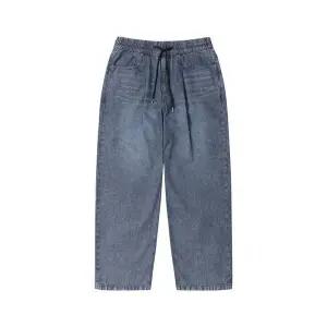 [커스텀멜로우](강남점) 블루 릴렉스 핏 밴딩 데님 팬츠 CWPAM25385BUX