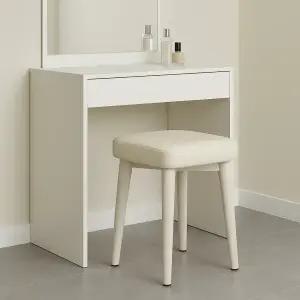 솜솜스퀘어 PU가죽 화장대 스툴 의자 푹신한 쿠션 인테리어 보조의자