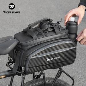 호환 웨스트 바이킹 사이클링 리어 랙 백 EVA 확장형 대용량 MTB 로드 뒷좌석 가방 다용도