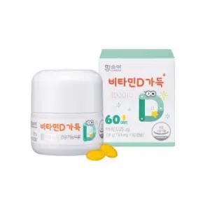 (정품) 함소아 비타민D 가득 1000IU 60캡슐 1개+철분 1개