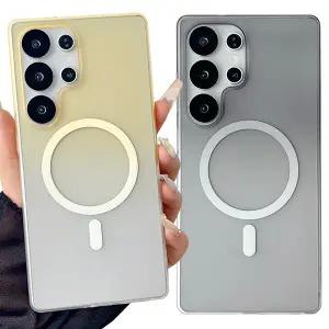 갤럭시S26 S25 S24 S23 플러스 울트라 FE 엣지 맥세이프 그라데이션 반투명 매트 슬림 하드 핸드폰 케이스