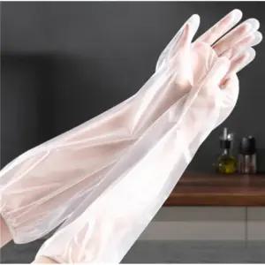 헤븐커머스 초장형 일회용 청소 장갑10P 김장용긴비닐장갑