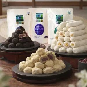 지리산떡방앗간 찰보리 콩쑥떡 흑임자떡 참깨 꿀가래떡 국내산 찹쌀 전통간식 HACCP