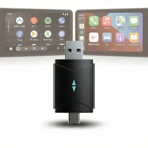 나비 차량용 무선 안드로이드 오토 카플레이 동글 미러링 NV65-AAC1