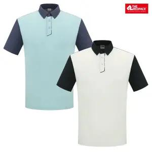 [레드페이스] [레드페이스 본사] 남성 에이스쿨셔츠칼라하프티셔츠 REWMTSM23313