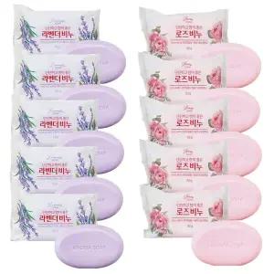동서씨앤지 단단하고 향이좋은 라벤더비누150g 5개플러스 로즈비누150g 5개