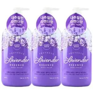 해피바스 라벤더 에센스 바디워시 900g x3개