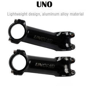 UNO 알루미늄 합금 자전거 량 스템 광택 블랙 핸들바 사이클링 액세서리 28.6x31.8mm 60-130mm -7/17 도
