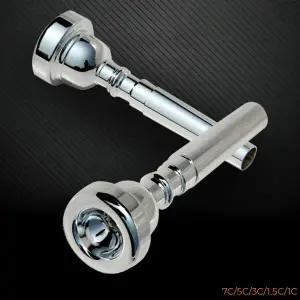 1pc 전문 트럼펫 마우스피스 7C5C3C1.5C1C 구리 도금 실버 마우스피스 악기 황동 교체 부품