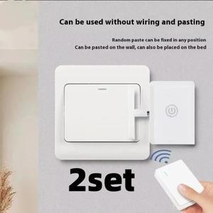 무선 제어 전등 스위치 꺼짐 도구 USB 충전식 게으른 원격 자동 버튼 푸셔 배선 필요 없음