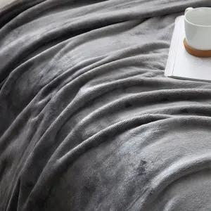 낮잠이불 담요 무릎담요 블랭킷 극세사 100x150cm 다크그레이 소프트