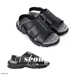 남성 샌들 가죽 크럭스 슬리퍼 여름 사무실병원실내화 스포츠샌들
