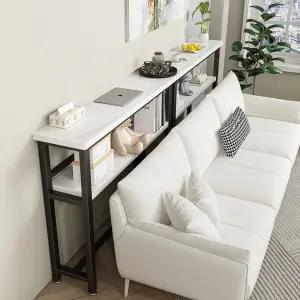 틈새테이블 폭좁은 테이블 침대 화이트 대리석 2단 쇼파