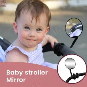 유모차 바퀴 힐 타이어 조절 가능 유모차거울 깨지지 않는 360도 안전한 시야를 확보하기 위한 실리콘 다리