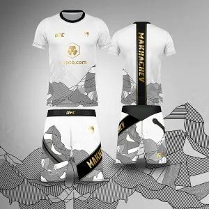 반바지 복싱 권투 쇼츠 팬츠 UFC 322 이슬람 마카체프 파이팅 나이트 챔피언 세트 MMA 팔각형 케이지 팬 기