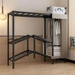접이식옷장 원룸 튼튼한 간편한 행거 침실 선반 철제