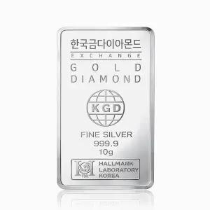 [한국금다이아몬드] 라이브특가+당일출고 실버바 AG 10g 999.9 은투자 은