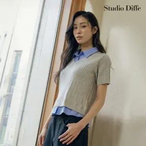 스튜디오디페 26SS 셔츠 레이어드 반팔 니트 2종