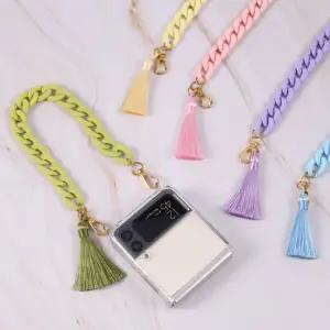 갤럭시Z플립4 3 테슬 체인 손목스트랩 케이스 제트플립3 지플립 손목스트랩케이스 갤럭시z플립2