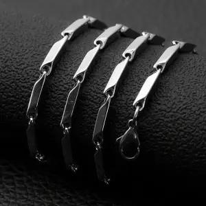 서지컬 목걸이 데일리 의료용 써지컬 트위스트 목걸이 스틸 남성 대나무 실버 체인