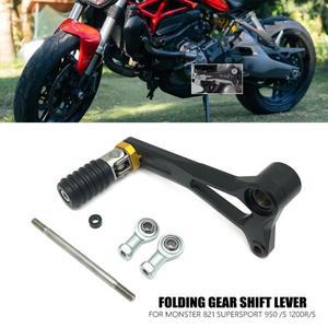 Ducati Monster 821 알루미늄 조절 식 접이식 기어 시프트 레버 시프터 페달 SuperSport 950 /S 1200R/S 오