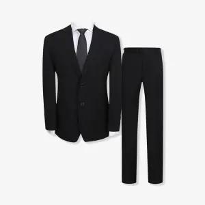 지이크 울 블렌디드 레귤러핏 정장 세트 블랙 (PIJAD2032_PIPAD2232) 471178Moony