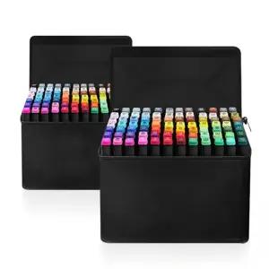 마카 그림그리기 디자인 펜 세트 미술 마카펜 마커펜 드로잉펜 60색 80색 애니메이션용