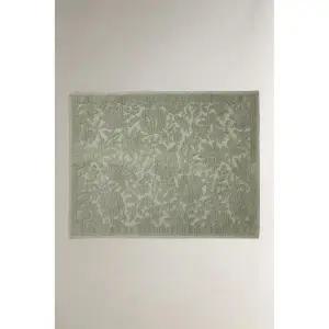 자라 ZARA 자카드 코튼 욕실 발매트 - 그린 블루 3480101