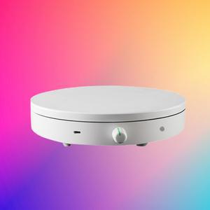 자동회전판 360도 촬영 화이트 스튜디오 가능 촬영용 리모컨 높이 전동 전시대 32CM