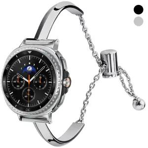 갤럭시워치8 클래식 46mm 44mm 40mm 여성용 슬림 라운드 팔찌형 메탈 시계줄 밴드 스트랩 길이 조절