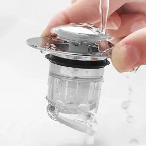 원터치 팝업 하수구 트랩 차단 욕실 배수구 일체형 세면대 냄새 화장실