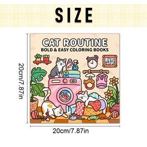 성인 색칠하기 책 휴식을 위한 독특한 고양이 테마 그림책 편안한 색칠을 업그레이드된 종이 완벽한 선물