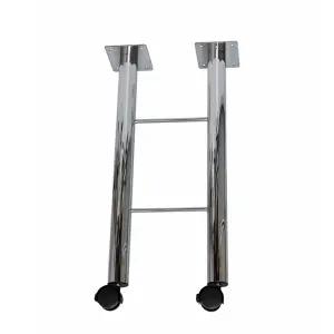 H형 식탁다리 크롬 700mm 바퀴 상다리 책상다리 발통 렌지대 가구