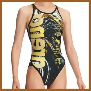 수영장 수영복 일본 수입 아레나 세련된 강습용 골든블랙 여자 탄탄이 원피스수영복 기능성 훈련용