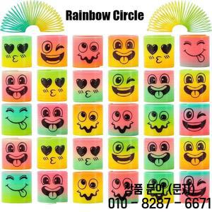 10/30PCS 레인보우 매직 스프링 라운드 장난감 그라디언트 손가락 끝 코일 재미있는 14세 이상 파티 선물