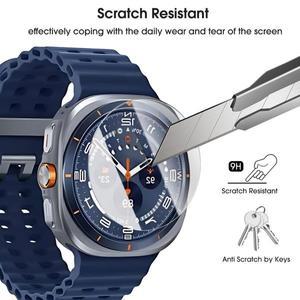 삼성 갤럭시 워치 8 40mm 44mm용 9H 경도 강화유리 스크린 보호필름 1- (삼성 워치 8 7 6 5 4 클래식 호환)