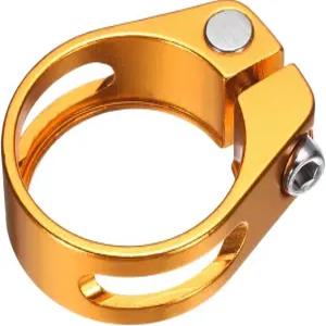 uxcell 자전거 시트 포스트 클램프 34.9mm 알루미늄 합금 퀵 릴리스 튜브 클립 30.4-31.6mm 산악 도로 골드