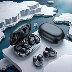 TWS 무선 골전도 헤드폰 블루투스 이어폰 방수 스포츠 이어버드 귀걸이형 이어훅 마이크 헤드셋