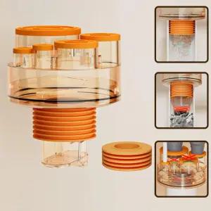 싱크대 배수구 멀티 트랩 5구 주방 다중 호스 연결 역류 방지 냄새 차단 교체용 부품