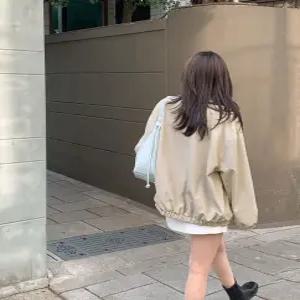 에드 하이넥 블루종 자켓 / 하객룩 레이어드 블루종 자켓 야상 워크자켓 봄자켓 바람막이 아우터 봄아우터