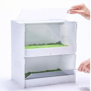 포맥스 파충류 사육장 2층 40x30x30cm 초콜릿 클라이밍 게코 크리스티드게코은신처