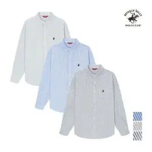 비버리힐즈폴로클럽 사계절 스트라이프 옥스포드 긴팔 셔츠 3컬러 1227793