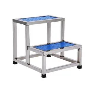 철제 계단발판 2단 경량 스틸 스텐 디딤대 발판 사다리 소형 미니 세차 간이 안전 다용도