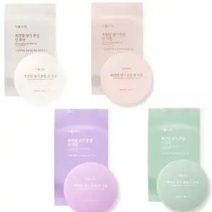 식물나라 선쿠션 뽀얀쌀 생기 톤업 썬쿠션 본품+리필 세트 4종 택1