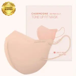 참존 NEW 톤업핏 새부리형 컬러 마스크 대형 로맨스업 코랄 25매