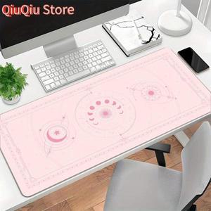 별자리 카드 마우스 여성스러운 대형 컴퓨터 사무실 게임 테이블 매트 XXL 고무 미끄럼 방지 키보드 긴 책